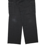 DICKIES Mens Cotton Blend Black Regular Straight Trousers W31 L32 Workwear Zip