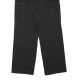 DICKIES Mens Cotton Blend Black Regular Straight Trousers W31 L32 Workwear Zip