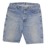 WRANGLER Mens Shorts Blue Denim Casual XL W36 Button Closure Relaxed Fit