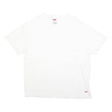 LEVI'S Womens White T-Shirt XL Short Sleeve Crew Neck Cotton Blend Classic