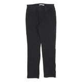 LEVI'S Womens Black Regular Fit Straight Denim Jeans W29 L28 Zip Pocket