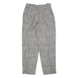 Womens Relaxed Grey Lace Pattern Trousers W28 L30 Lightweight Zip Closure