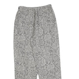 Womens Relaxed Grey Lace Pattern Trousers W28 L30 Lightweight Zip Closure
