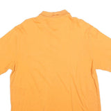 CHAPS Mens Orange Polo Shirt L Cotton Blend Short Sleeve Pocket Logo Basic