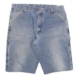 WRANGLER Mens Denim Blue Casual Shorts 2XL W36 Cotton Blend Workwear Style