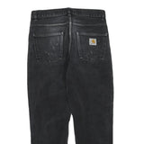 CARHARTT Womens Black Cotton Blend Regular Fit Straight Leg Trousers W30 L28
