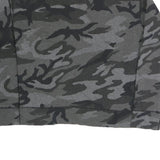 POLO RALPH LAUREN Womens Grey & Black Camouflage Crew Neck L Cotton Blend