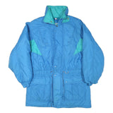 CANADA NORTH Womens Blue Teal Zip Jacket S Polyester Blend Plain Lightweight