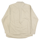 NAUTICA Mens Beige Shirt M Classic Long Sleeve Cotton Button Shirt