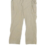 CARHARTT Mens Jeans Beige Relaxed Straight Cotton Blend W32 L29 Cargo Pocket
