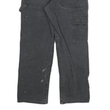 DICKIES Mens Jeans Black Regular Straight Denim W30 L28 Workwear Utility Zip