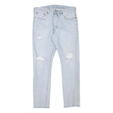 LEVI'S 501S Mens Jeans Slim Skinny Denim Light W32 L29 Distressed Ripped