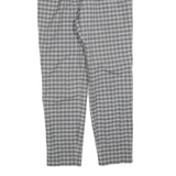 GARDEUR Womens Wool Blend Grey Check Regular Fit Straight Leg Trousers W32 L30