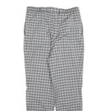 GARDEUR Womens Wool Blend Grey Check Regular Fit Straight Leg Trousers W32 L30
