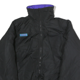 COLUMBIA Womens Black & Purple Reversible Jacket S Polyester Blend Zip Outdoor