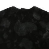 Womens Black Faux Fur Sleeveless Jacket S Polyester Blend Plush Warm Layer