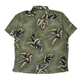 Croft & Barrow Floral Hawaiian Shirt - Large Green Polyester