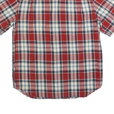 CARHARTT Mens Red & White Plaid Shirt L Cotton Button Short Sleeve Casual