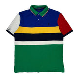 Polo By Ralph Lauren Striped Polo Shirt - Medium Multicoloured Cotton
