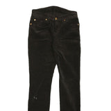 7 FOR ALL MANKIND Womens Black Cotton Blend Regular Skinny Trousers W26 L29