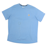 CARHARTT Mens Blue Cotton T-Shirt XL Short Sleeve Crew Neck Pocket Casual