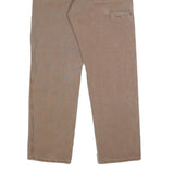 DICKIES Mens Cotton Brown Relaxed Straight Trousers W34 L32 Workwear Casual