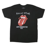 THE ROLLING STONES Mens Black L Graphic T-Shirt Short Sleeve Crew Neck North