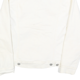 LEVI'S Womens White Cotton Jacket M Woven Button Closure Classic Fit Casual
