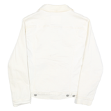LEVI'S Womens White Cotton Jacket M Woven Button Closure Classic Fit Casual