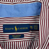 Ralph Lauren Striped Shirt - 2XL Red Cotton