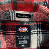 Dickies Checked Flannel Shirt - Medium Blue Cotton