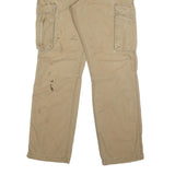 CARHARTT Mens Beige Cotton Relaxed Fit Cargo Trousers W32 L34 Workwear Utility