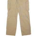 CARHARTT Mens Beige Cotton Relaxed Fit Cargo Trousers W32 L34 Workwear Utility