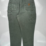 Carhartt Cargo Trousers - 34W 32L Khaki Cotton