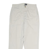 DOCKERS Womens Regular Beige Cotton Blend Trousers W30 L27 Comfortable Zip