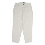 DOCKERS Womens Regular Beige Cotton Blend Trousers W30 L27 Comfortable Zip