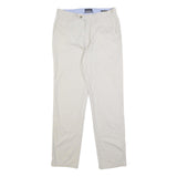 NAUTICA Mens Slim Beige Cotton Blend Slim Fit Trousers W32 L32 Casual