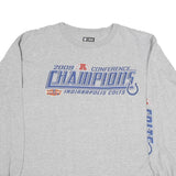 NFL Mens Grey 2009 AFC Champions Long Sleeve Crew Neck Cotton T-Shirt L