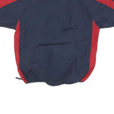 COOPERSTOWN Mens Navy & Red Polyester Blend Jacket M V-Neck Zip Sportswear