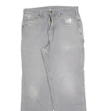 CARHARTT Mens Jeans Grey Loose Straight Denim Light W33 L31 Workwear Style