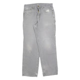 CARHARTT Mens Jeans Grey Loose Straight Denim Light W33 L31 Workwear Style