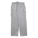 CARHARTT Mens Jeans Grey Loose Straight Denim Light W33 L31 Workwear Style
