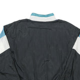 AVAIT SPORTIF Mens Black Blue White Nylon Windbreaker Jacket L Zip Plain