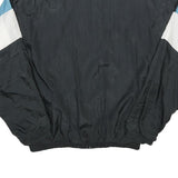 AVAIT SPORTIF Mens Black Blue White Nylon Windbreaker Jacket L Zip Plain