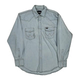 Wrangler Denim Shirt - XL Light Wash Cotton