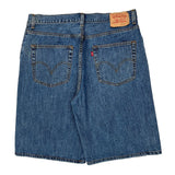 Levis Denim Shorts - 36W 11L Blue Cotton