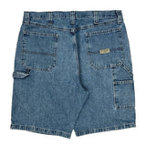 Wrangler Cargo Denim Shorts - 34W 9L Blue Denim