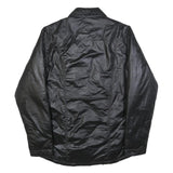 LEVI'S Mens Black Button Jacket M Polyester Blend Plain Casual Classic Stylish