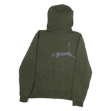 PUMA Mens Green Full Zip Hoodie S Cotton Puma Logo Sweatshirt