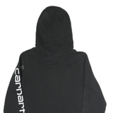 CARHARTT Mens Black Hoodie M Cotton Pullover Drawstring Logo Print